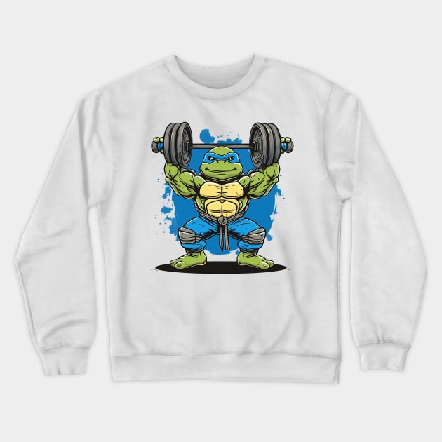 leonardo at gym Crewneck Sweatshirt by Ninja banana